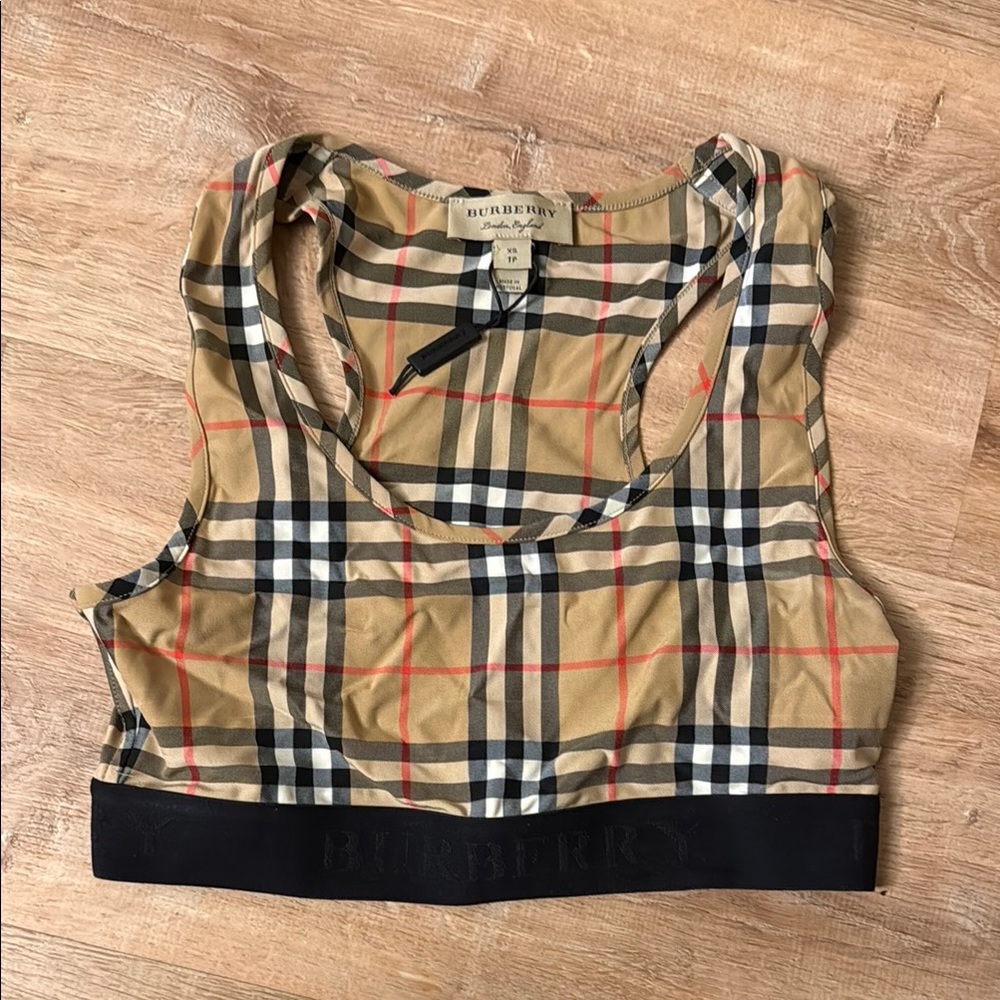 Burberry Tan Plaid Kids Tank Top